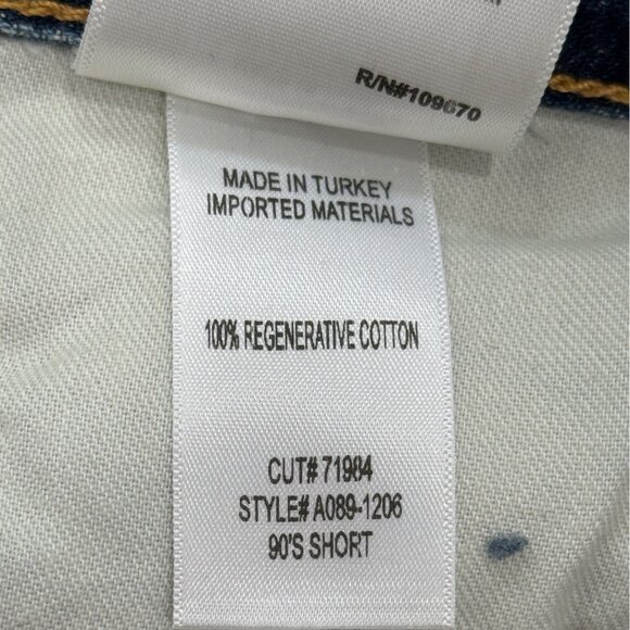 Agolde 90s Mid-Rise Loose Short Precision Blue Denim Cutoff Womens Size 28 NEW - Picture 6 of 9